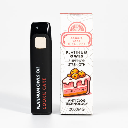 Platinum Owls THCA 2ml Vape – Cookie Cake