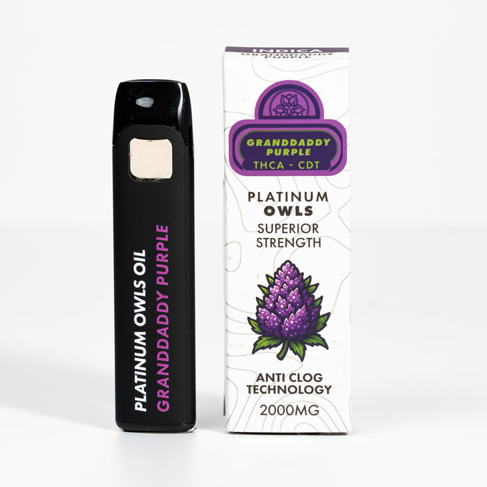 Platinum Owls THCA Vape 2ml – Granddaddy Purple