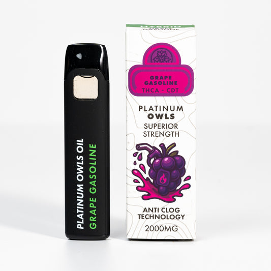 Platinum Owls THCA 2ml Vape – Grape Gasoline