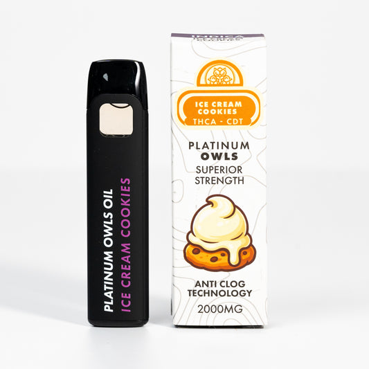 Platinum Owls THCA 2ml Vape – Ice Cream Cookies