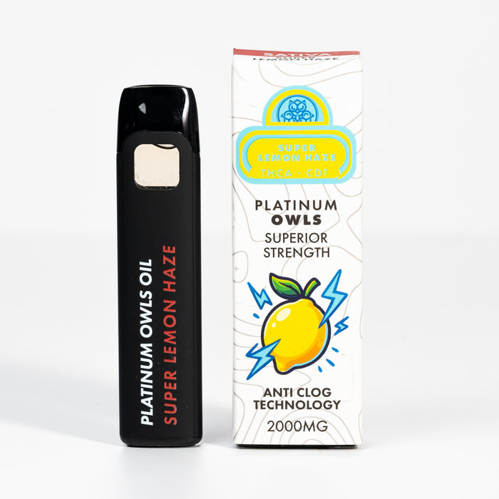 Platinum Owls THCA 2ml Vape – Super Lemon Haze