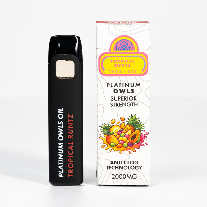 Vaporisateur Platinum Owls THCA 2ml – Tropical Runtz